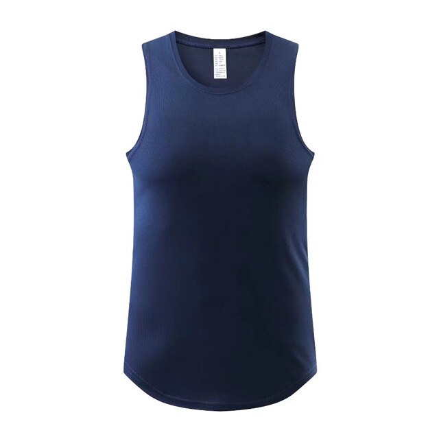 2022 Men Basketball vest Breathable Sport shirt Sleevess shirts top traning shirt Quick Dry workout gym vest fitness: Blue / XL