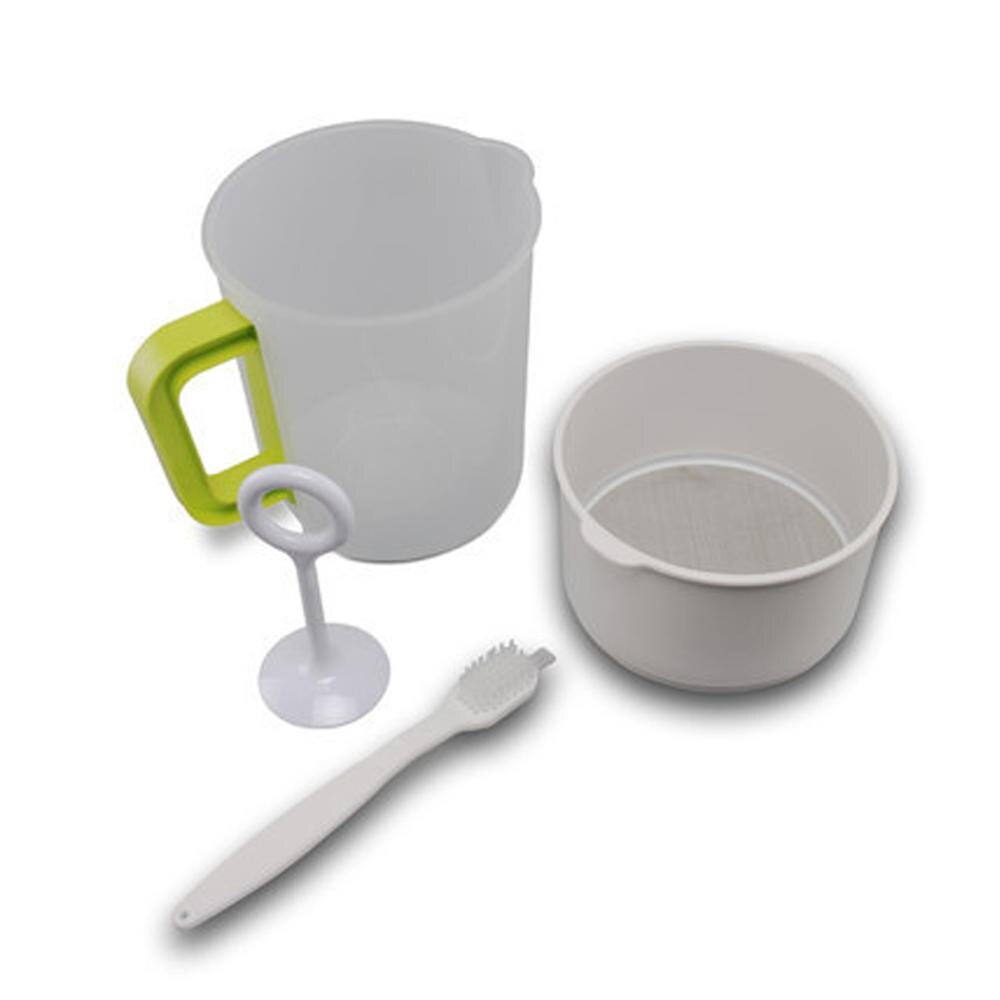 4 st 1.5l plast sojamjölk maker filter set soja mjölk sil nöt mjölk påse alternativ inklusive filter kopp stång borste