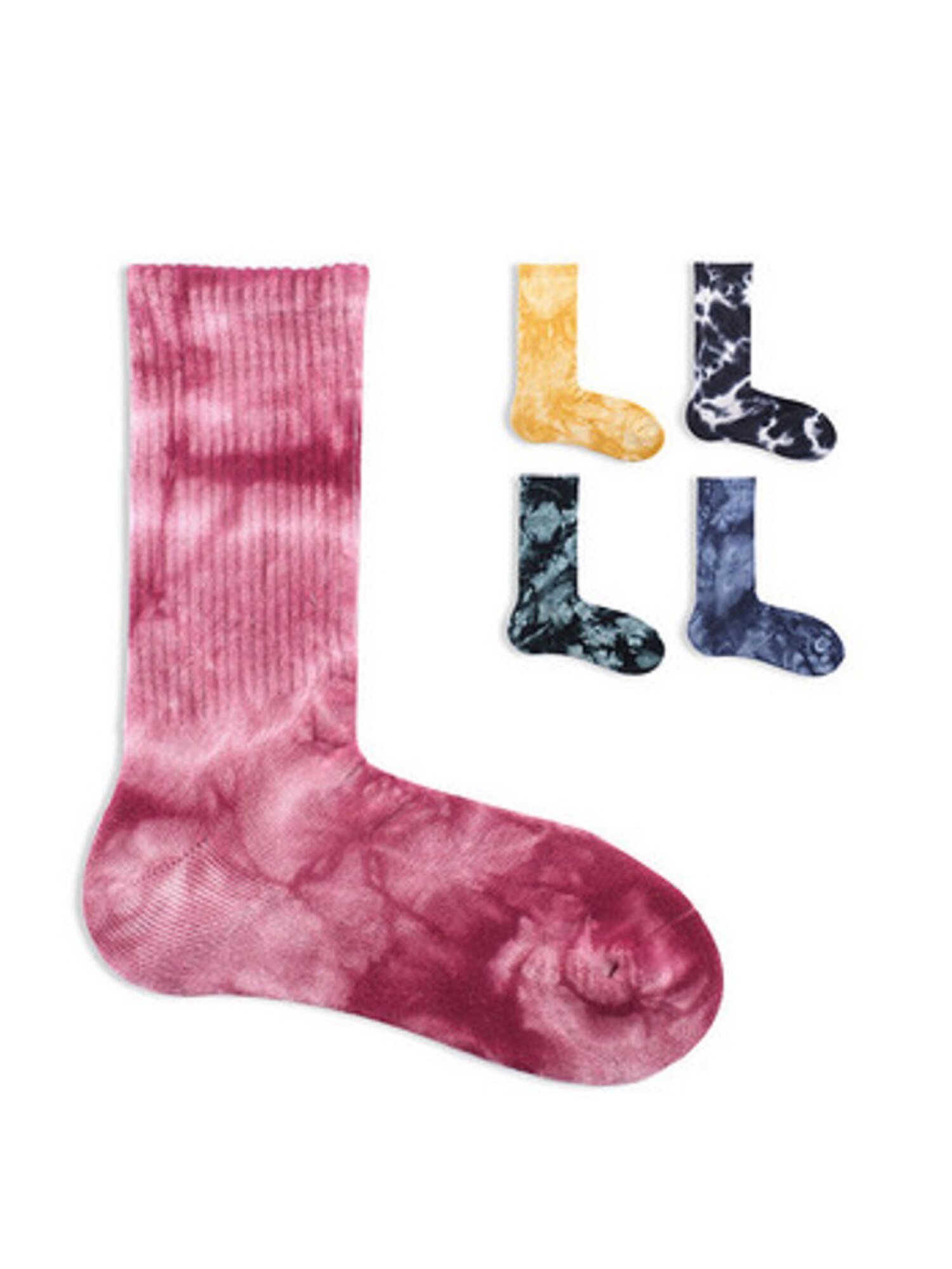 1 Paar Kinderen Korte Sokken Tie-Dye Patroon Midden Tube Kids Sokken Gedrukt Breien Sokken Moeder Baby Supply