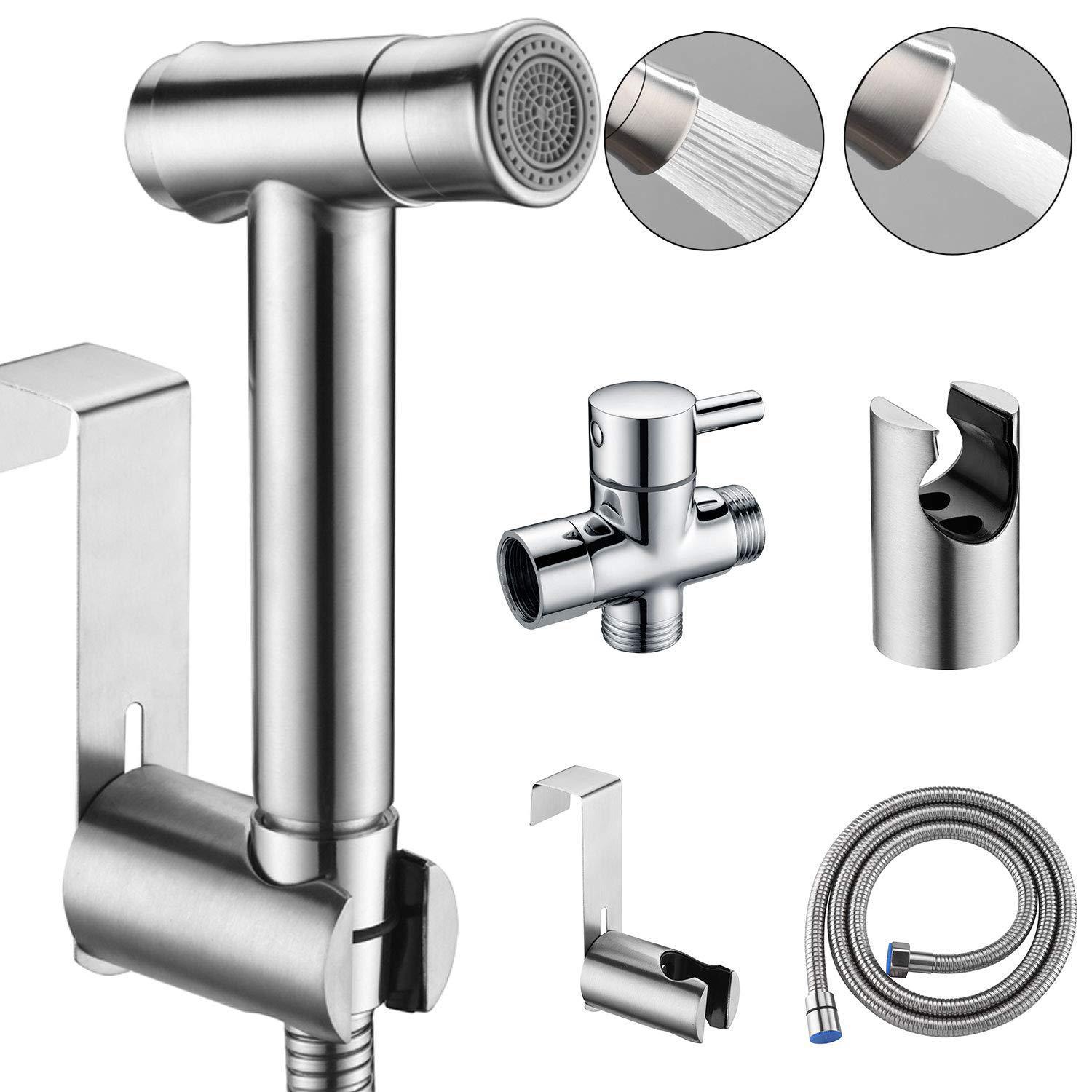Handheld Bidet Spuit Draagbare Luier Bidet Rvs Hand Bidet Kraan Voor Badkamer Handspuit Douchekop: set