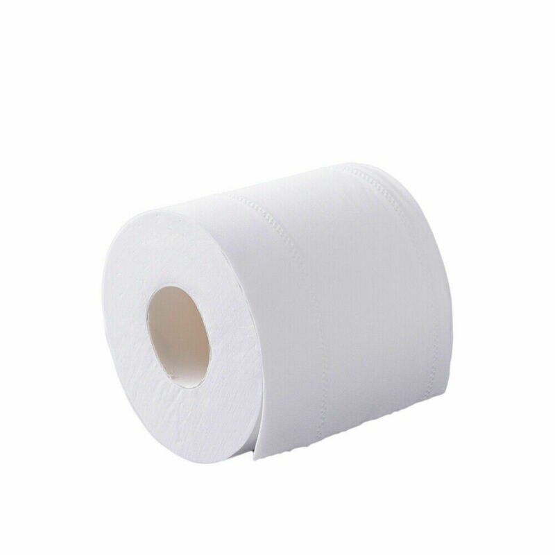 Un Rouleau De Papier Toilette Doux Accroché Soigneusement Sur Un Support Chromé Sur Un Mur De