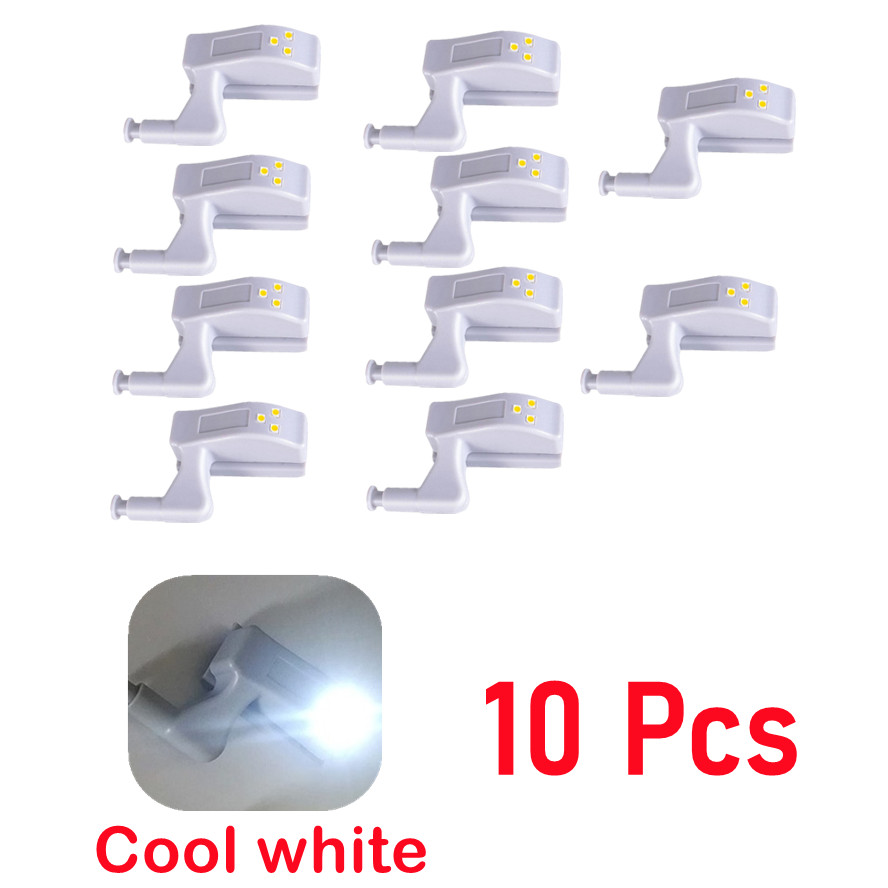 Luz LED 20 piezas para debajo del Armario, Sensor de luz Universal para Armario, lámpara de bisagra interior para Armario, cocina,: Colorful