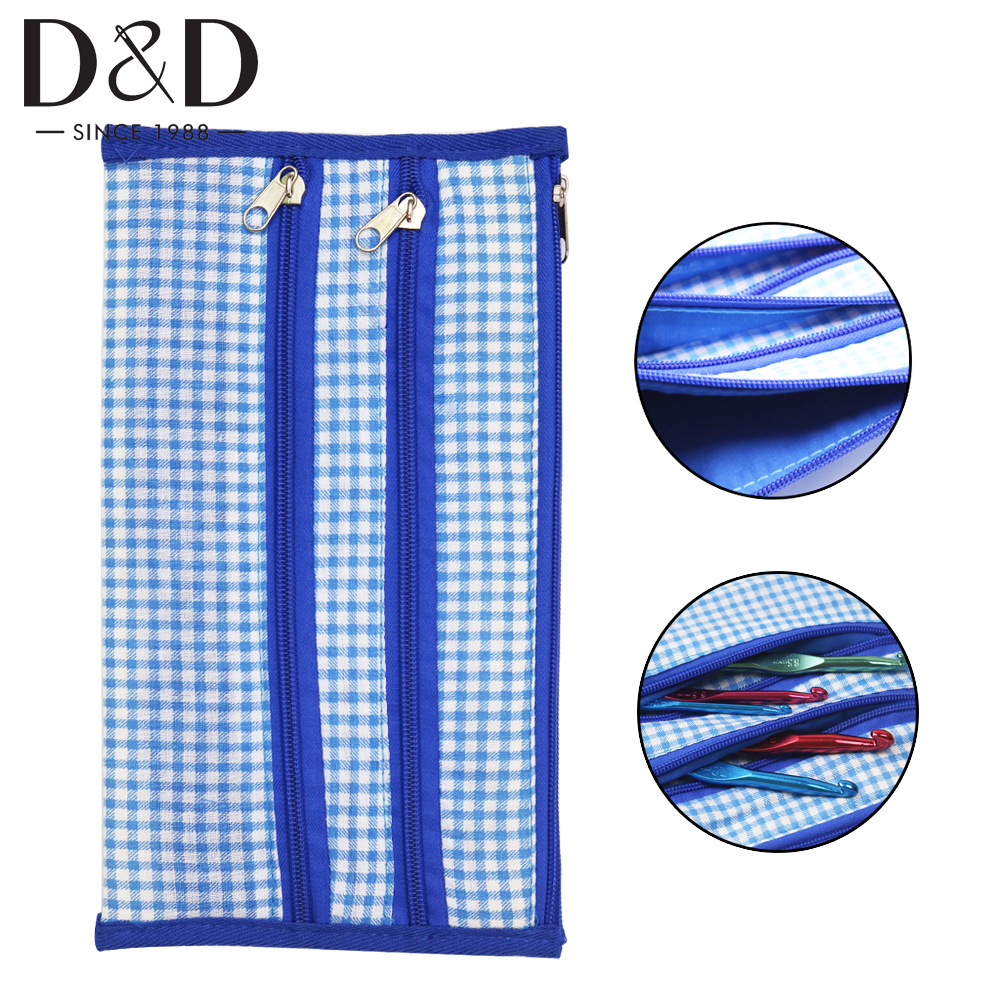 SumDirect Breitas, garenorganizer, draagtas, draagbare opbergtas voor garen, draagprojecten, breinaalden, haaknaalden, handleidingen en andere accessoires (blauw