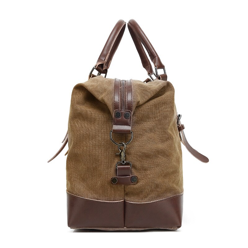 Grote Capaciteit Canvas Bagage Schoudertas Casual Retro Handtas Tweeërlei Gebruik Messenger Outdoor Reistas