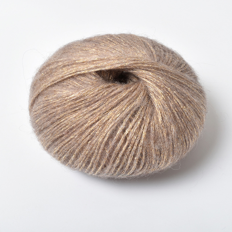 25g/Knäuel Glitzer Mohair Garn Weiche Warme betroffen zur Seite fahren Schal Hütte Faden Nadel Häkeln Hand Gestrickte Faden DIY liefert: verrotten