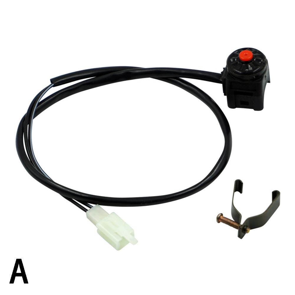 Universal Motocicleta Kill Switch, botão vermelho, Horn Starter, Dirt Bike, ATV, UTV, Dual Sport, 22mm Guiador, Montado Barras: Verde exército