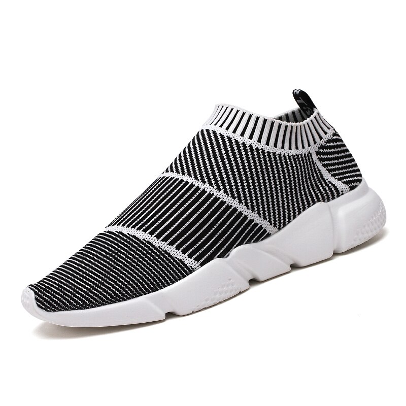 Arrivals Men's Brand Casual Shoes Trend Socks Shoes Male Adult High Top Sneakers Slip-on Shoe Man Spring Summer: Dark grey / 10