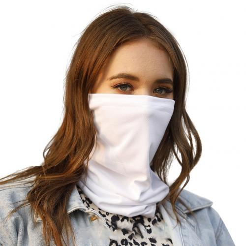 Schal Sommer 1 + 2 stücke draussen Radfahren Anti UV Staub Bandana Gesicht Abdeckung Hals Gamasche Schal mit Filter Frauen: Weiß
