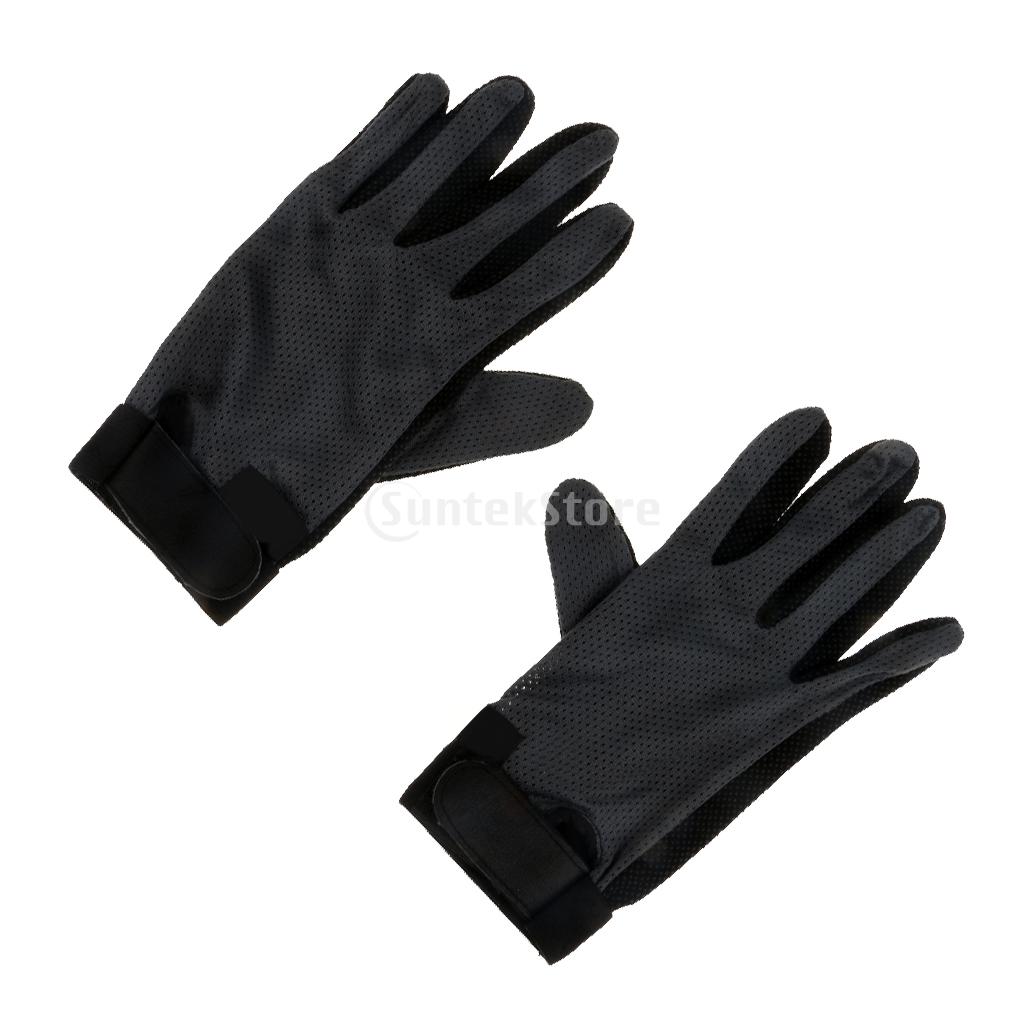 Guantes de agarre de equitación negros S guantes ecuestres de competición de Palma espinilla estirable