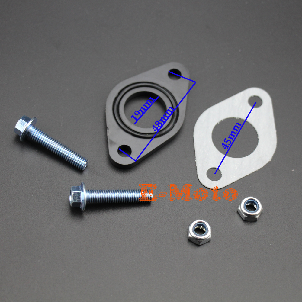 Pz19 19mm förgasare insugningsrör grenrör med packning skruvsats för 50 70 90 110 125cc pit dirt bike atv quad  z50