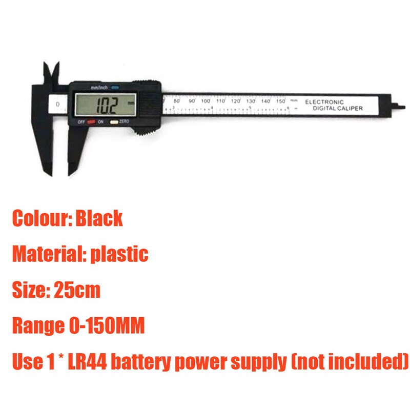 Digital Caliper Portable Electronic Vernier Caliper 100mm Calliper Micrometer Digital Ruler Measuring Tool 150mm 0.1mm: Digital Caliper 03