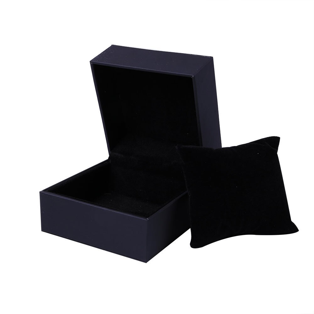 Lyxig klocklåda lädersmycken delikat papper kartong armband armband armbandsur smyckeskrin förvaringsbox  a1