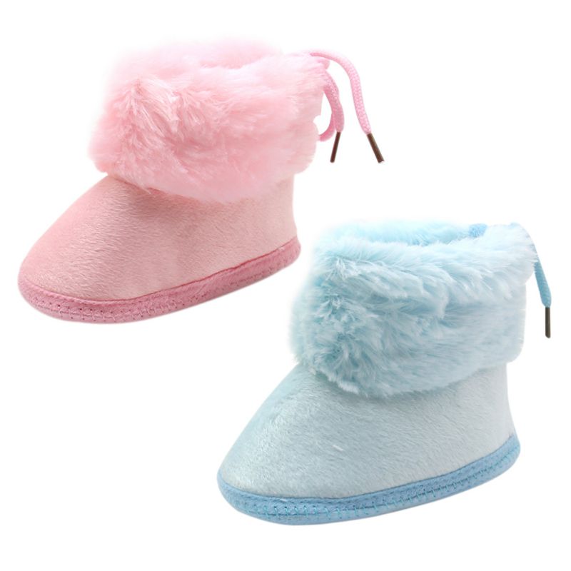 Bobora Winter Baby Girl Warm Shoes Booties Soft Soled Keep Warm Toddler Girls Boys Crib Bebe Shoes Booties 0-18M