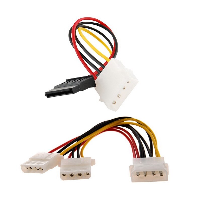 Ordinateur Molex 4 broches alimentation Y répartiteur câble et SATA alimentation femelle à Molex mâle adaptateur convertisseur câble, 6 pouces: Default Title