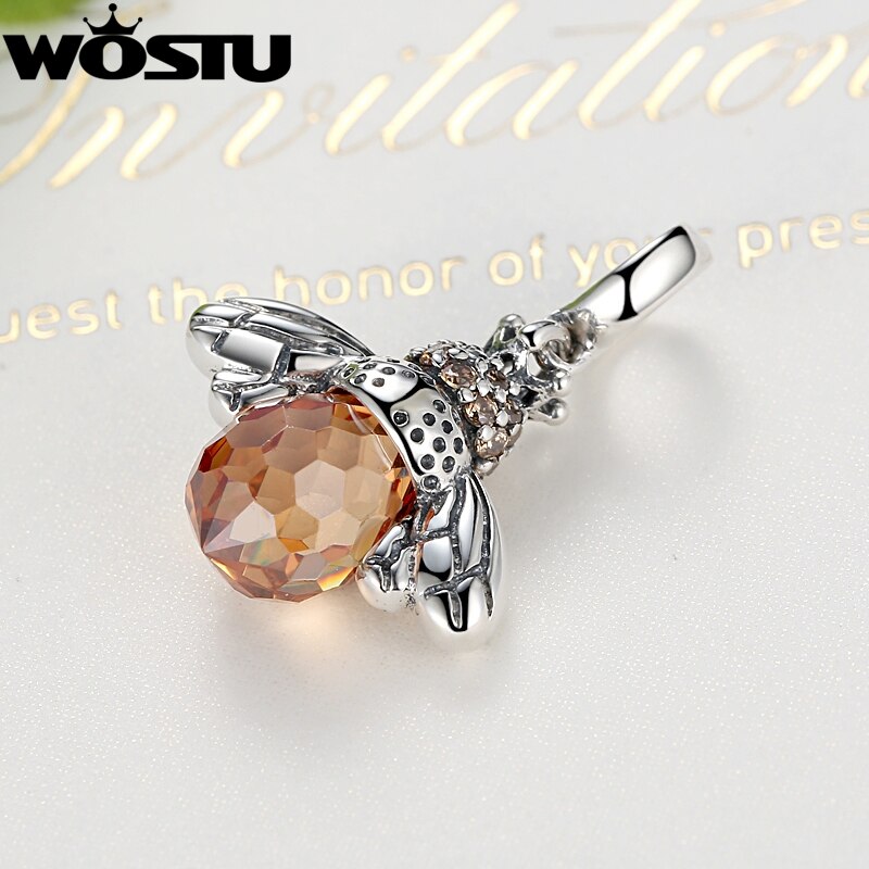 2019 gorąca sprzedaż 925 szterling srebro promienny wisiorek pszczoła koralik dopasowanie oryginalna bransoletka naszyjnik wisiorek autentyczne moda DIY biżuteria
