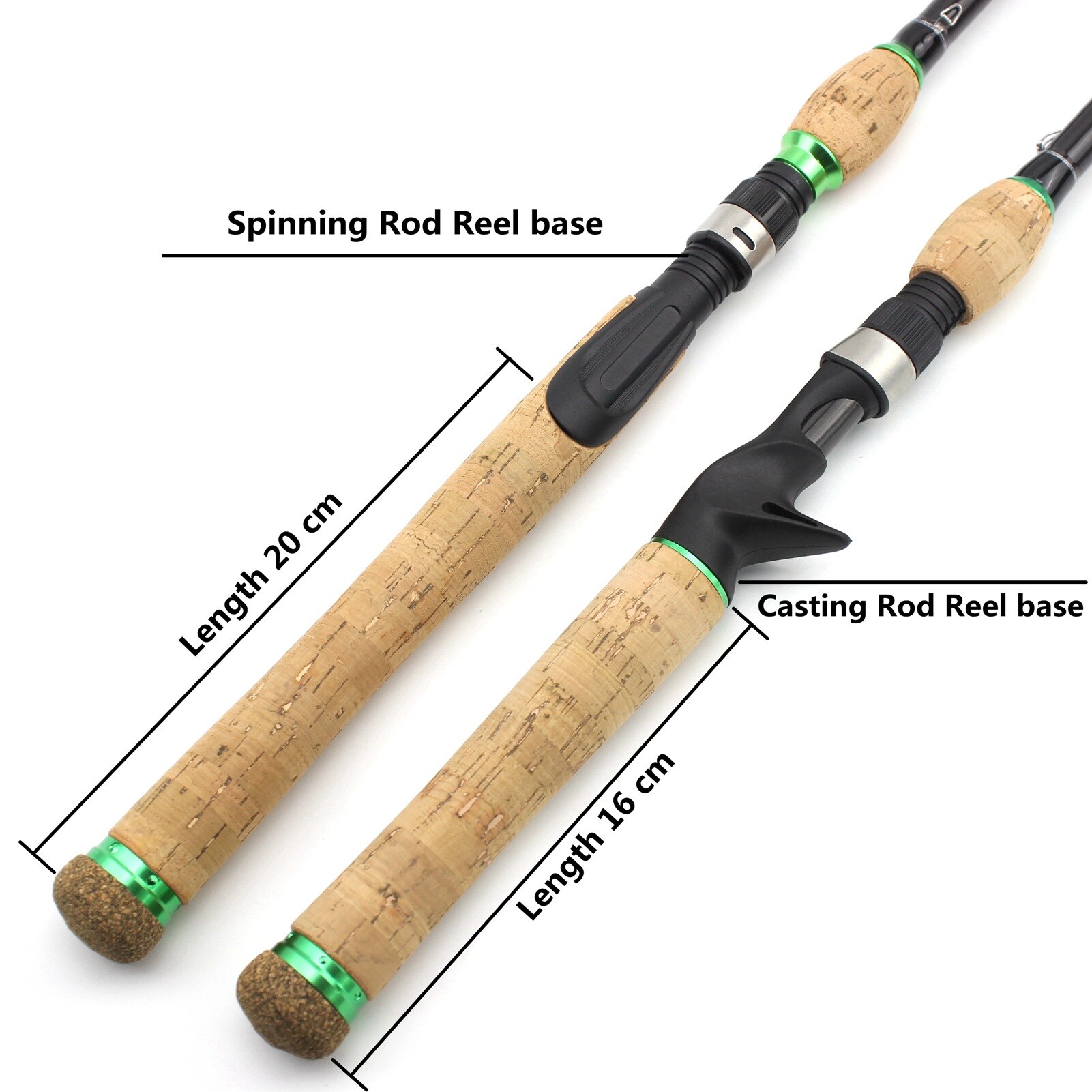 Telescopic Lure Rod 1.8M 2.1M 2.4M 2.7M Carbon Fiber Cork Wood Handle Spinning Rod Fishing Pole Tackle