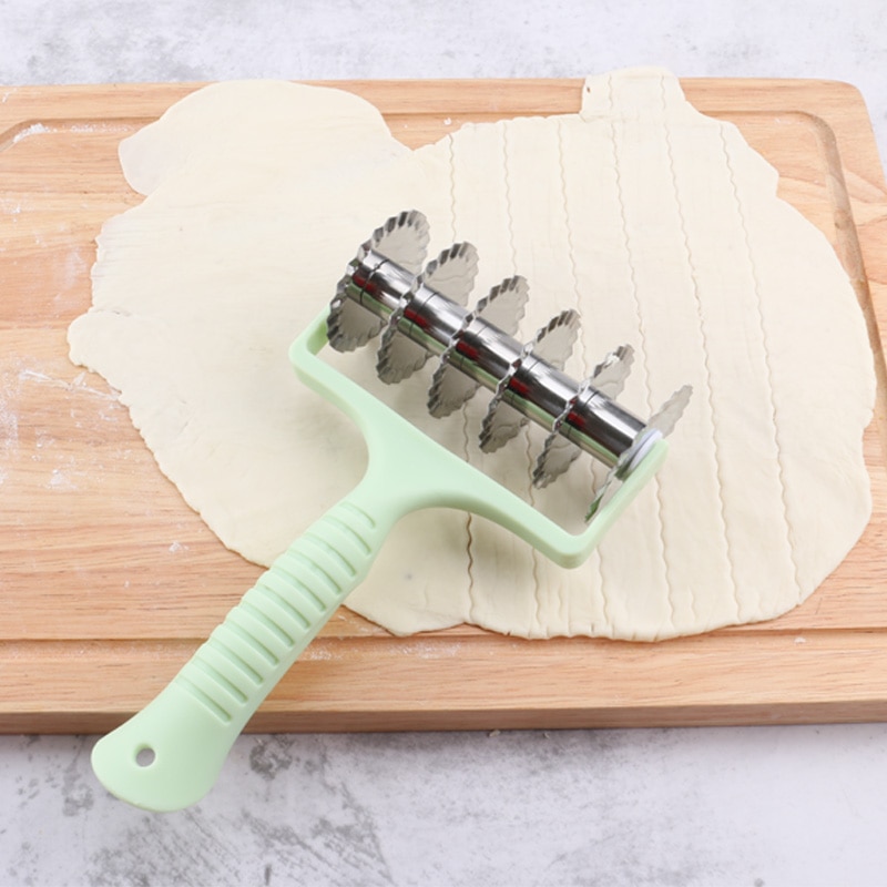 Rvs Rooster Roller Cutter Keuken Pull Netto Pizza Mes Wiel Pasta Deeg Biscuit Pie Keuken Bakken Tool Cutter