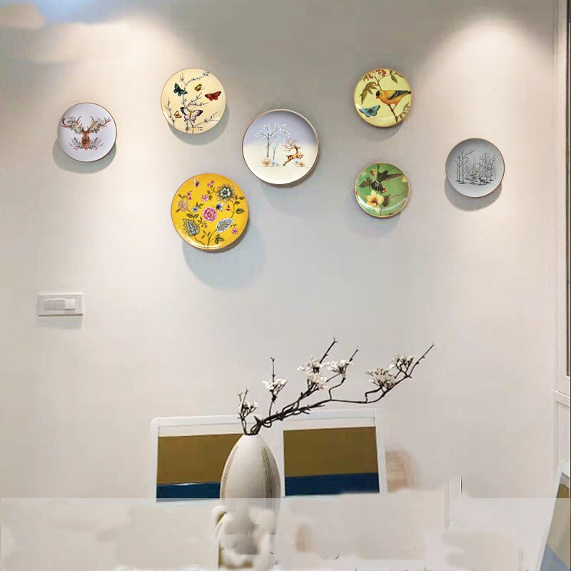 Creatieve Woonkamer Opknoping Plaat, Lucky Elanden Keramische Opknoping Plaat, Muur Decoratie Drie-Dimensionale Hanger Handwerk Plaat