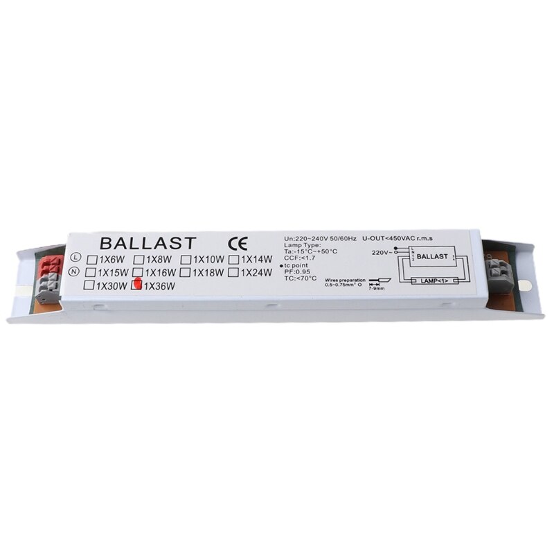 Balasto electrónico fluorescente lastres de lámpara L4MB 220-240V AC 36W amplio voltaje T8