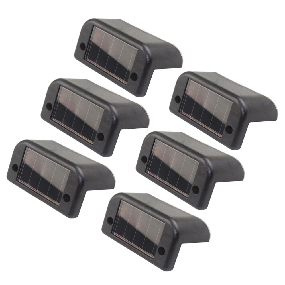 Waterdichte Solar Stap Led Trap Verlichting Reling Lichten Outdoor Security Verlichting Voor Tuin Hek Patio Paden Loopbrug (: Black 2