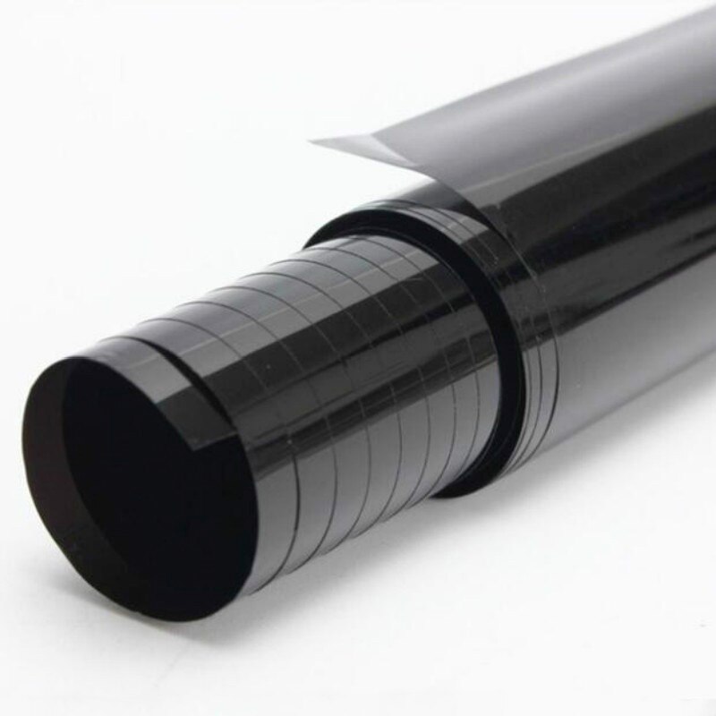 300X50Cm Vlt Zwarte Auto Thuis Vensterglas Building Verven Film Roll Side Window Solar Uv Bescherming sticker Gordijn Schraper