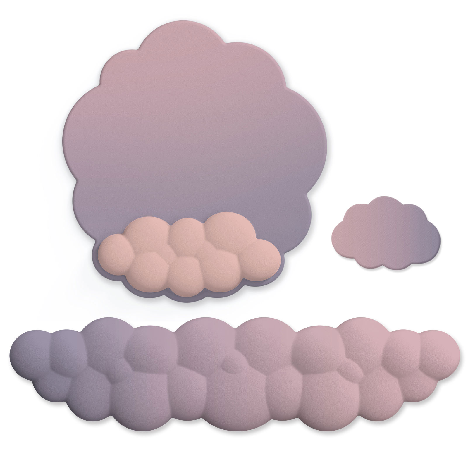 Alfombrilla para teclado para juegos con gradiente de nube, alfombrilla para muñeca, alfombrilla para muñeca, alfombrilla para ratón, memoria de espuma ergonómica Laika, soporte antideslizante para oficina: Gris oscuro