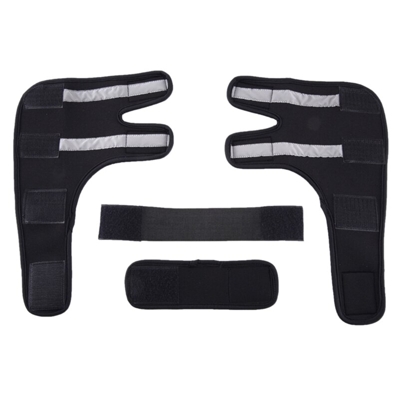 1 paire chien coude protecteur manchon coudière chien jambe jarret Joint Protection pansement: Black / L