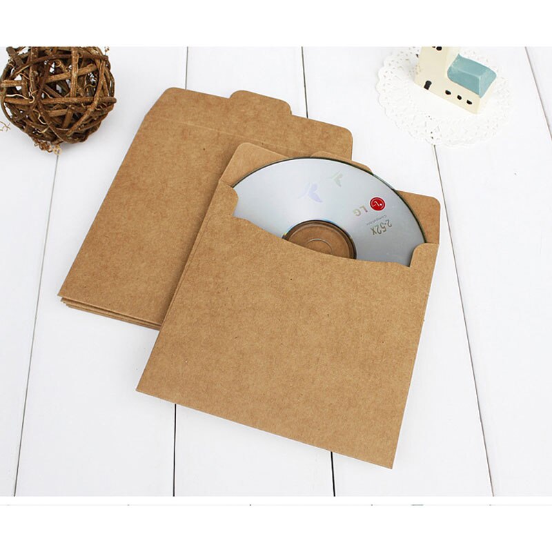 caja de CD 5 unids/lote CD de papel de embalaje de bolsa boda fotografía bolsa puede acomodar 1 discos