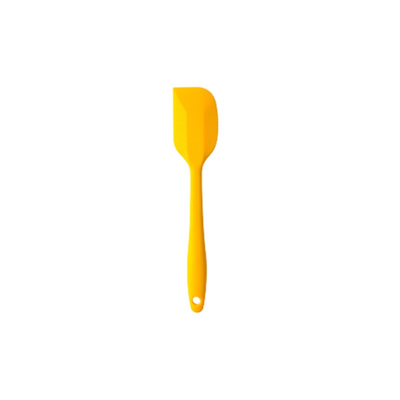 Herramientas de cocina de silicona resistentes al calor, espátula antiadherente, tenacillas giratorias, cuchara para sopa, pala, cepillo de aceite, caja de almacenamiento de utensilios de cocina: Small spatula