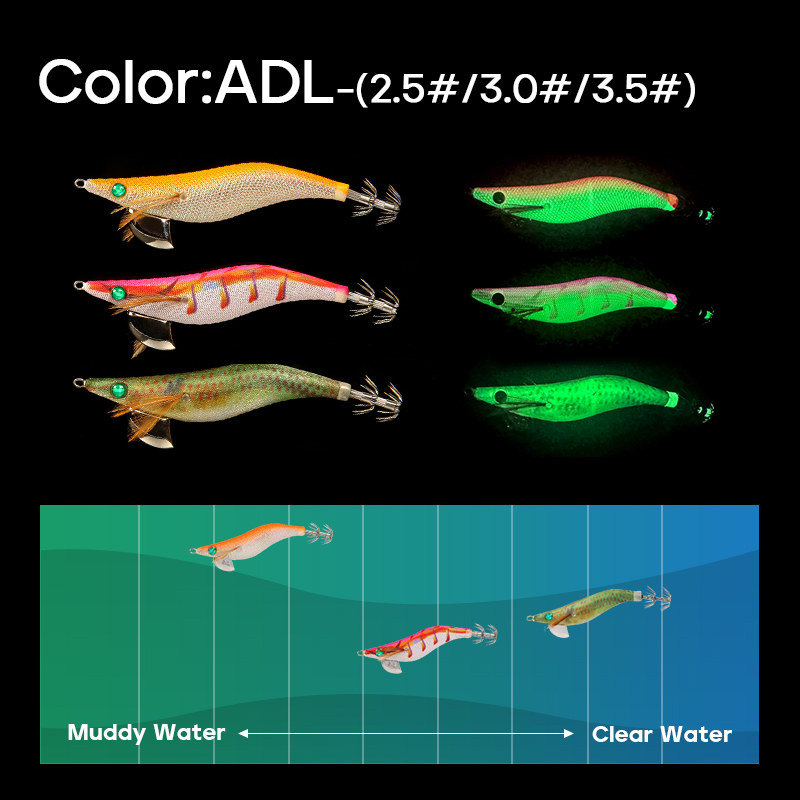 LETOYO 3.5# 3.0# 2.5# Cebo de calamar que se hunde Cebo de calamar luminoso Cebo de pesca artificial EGING Para Señuelo de pulpo Webfoot Pesca de Sepia Oficinalis EGI Señuelo de pesca en el mar