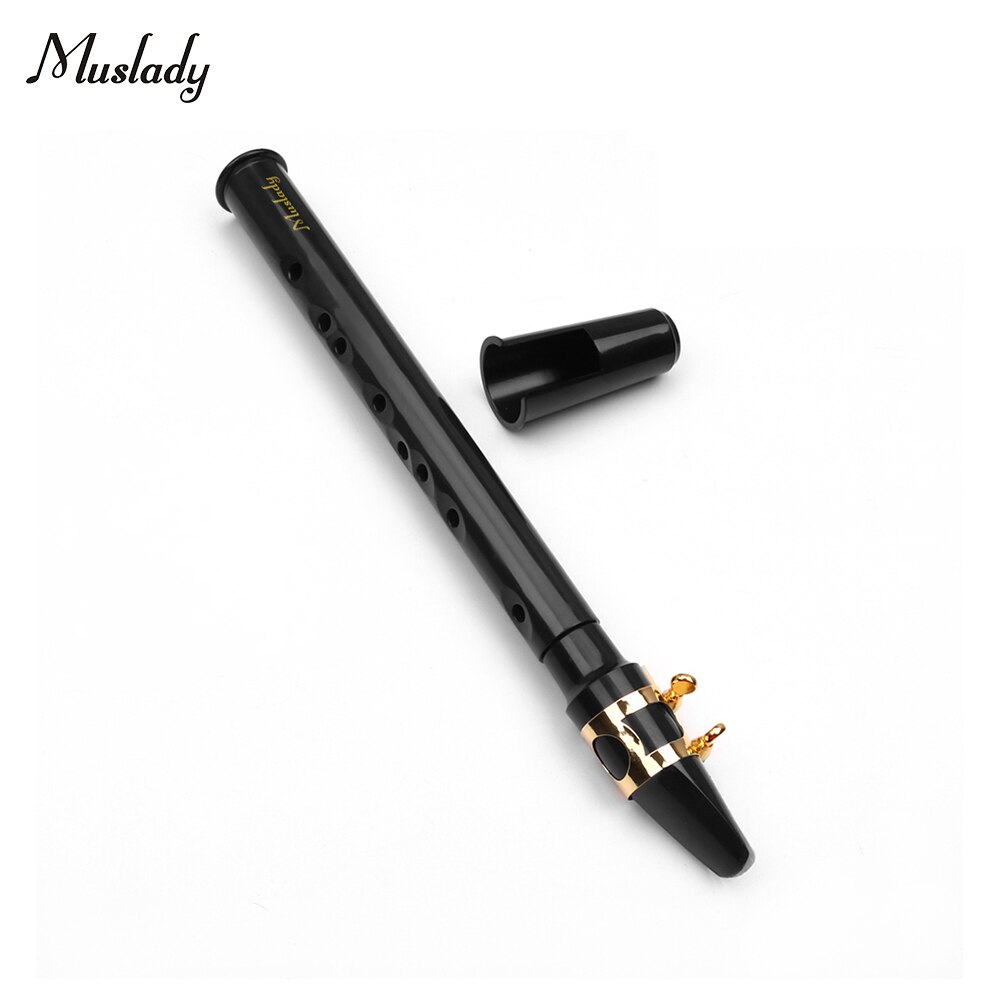 Muslady Zwart Mini Pocket Saxofoon Draagbare Kleine Sax Met Zwarte Draagtas Houtblazers Instrument: Black