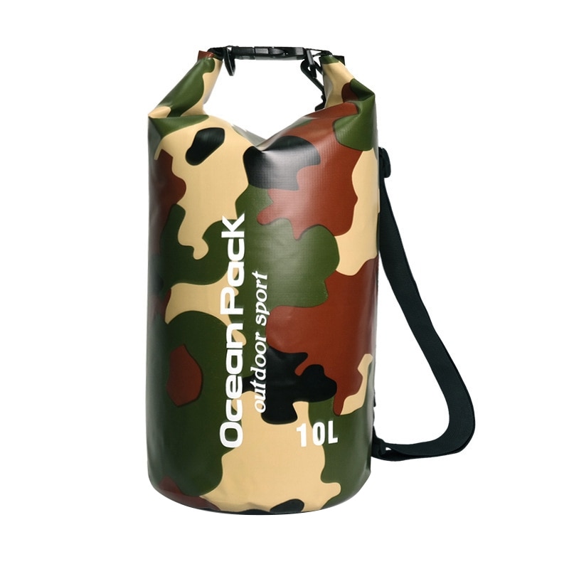 Waterproof PVC Swimming Bag Camouflage Ocean Pack Drift Bag Defence Bucket Package Backpack Bag Beach Diving Bag