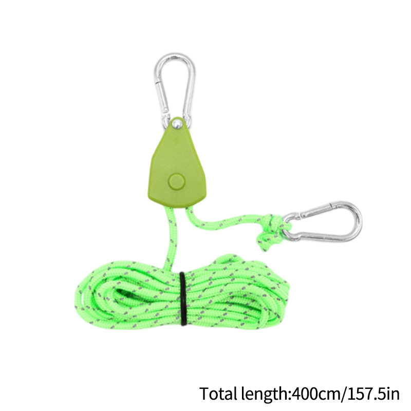 4 st justerbara 4m nylon tältrep justerbart snöre upphängande för tältfläkt utomhusmarkis vindrep fastspänning campingtillbehör: Rosa