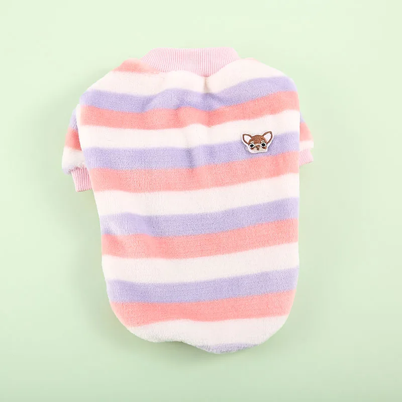 Winter Puppy Hond Kleding Flanel Zachte Honden Jasje Regenboog Hond Sweatershirt Chihuahua Kleding Voor Kleine Honden Kostuum: S 1.2-2KG / 1