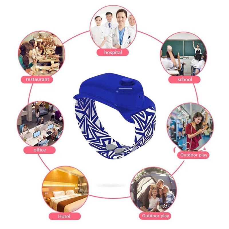 Hand Sanitizer Dispensing Portable Bracelet Wristband Wearable Hand Sanitizer Dispenser Pumps Soap Dispenser 10ML