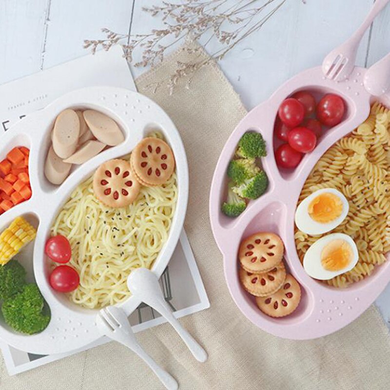 Baby skål barn tallrik barn porslin baby mat skål frukt mellanmål sub-rutnät middag tallrik mat rätter