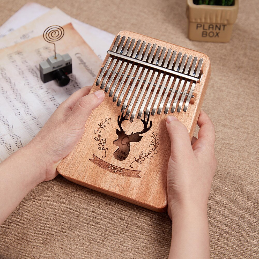 Mbira Hout Kalimba Muziekinstrument Herten Muziekinstrument 17 Toetsen Kalimba Acacia Wood Thumb Piano