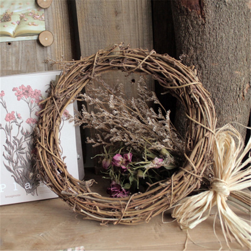 Natural Grapevine Wreath Star Heart Ring Shape DIY Crafts Base for Christmas Wreath Garland Home Decoration