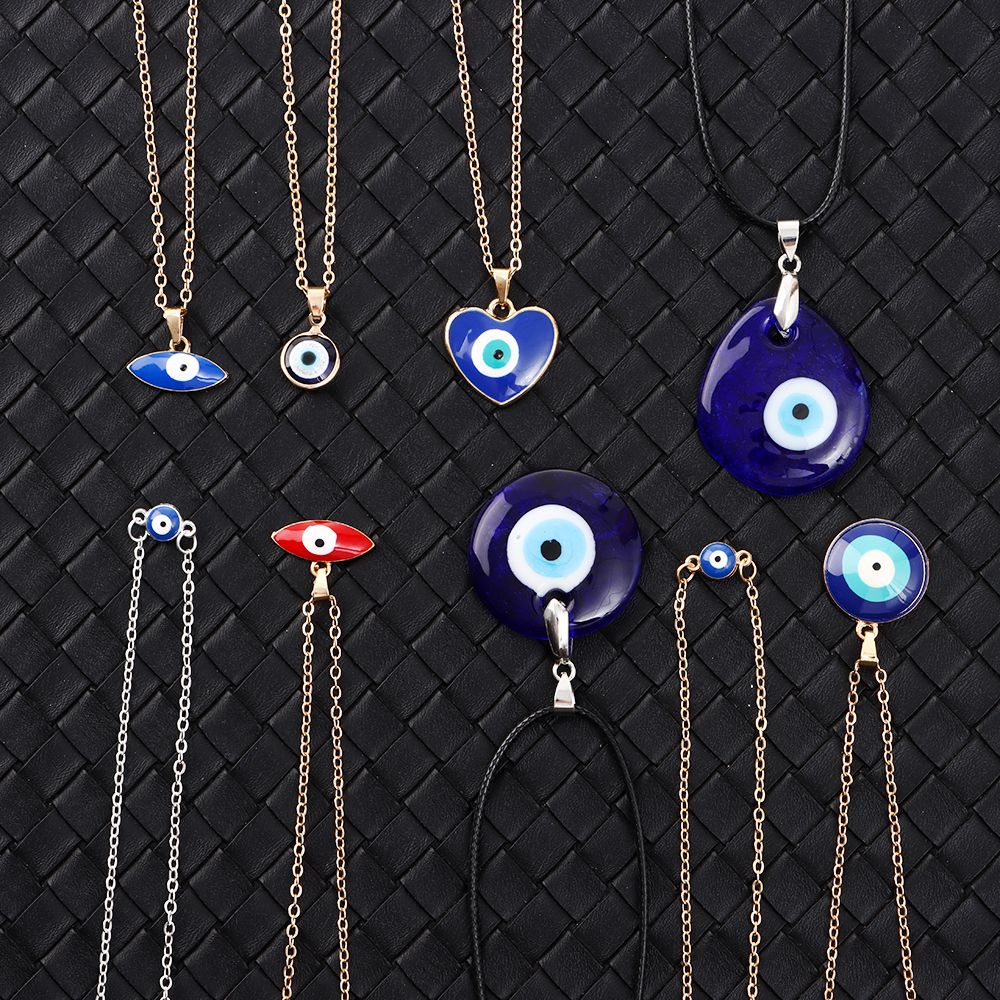 Mode Creatieve Evil Eye Hanger Ketting Choker Ketting Charm Amulet Ketting Voor Vrouwen Mannen