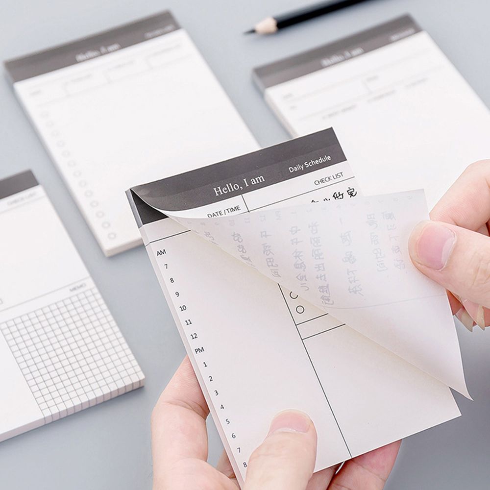 Papir memo pad daglig planlægning kontor desk tjekliste notesblok til at gøre liste skolekontor papirvarer gratis sh