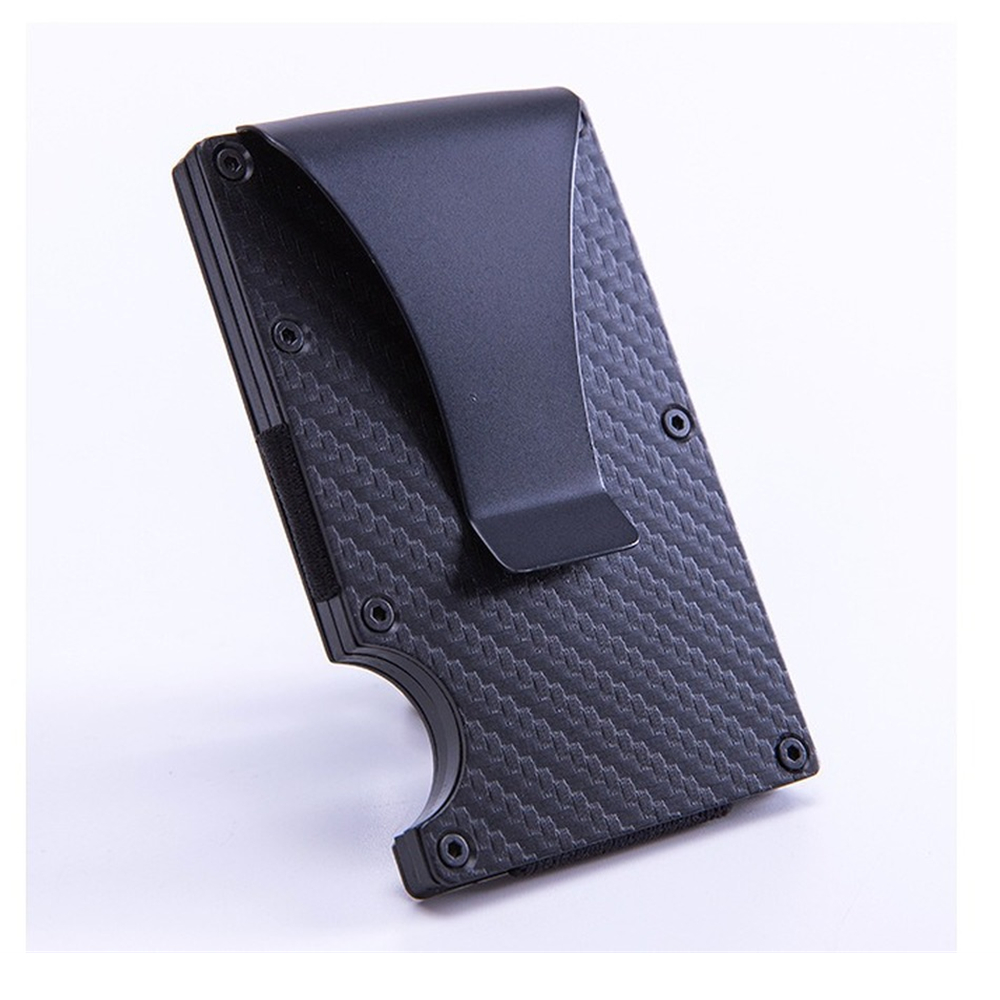 Men's Credit Card Holder Leather Bank Card Wallet: black