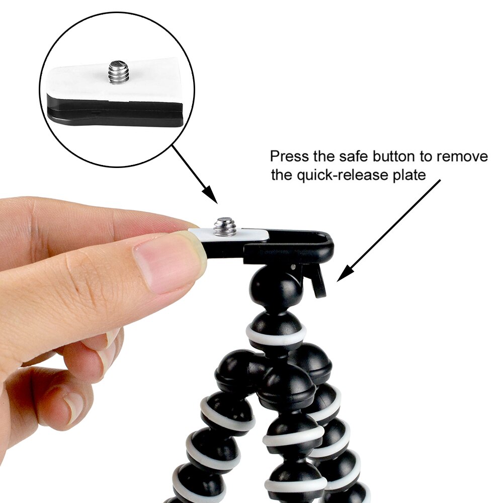 GAQOU – support de trépied Mini poulpe, support de téléphone Portable Flexible pour caméra Gopro, support de bureau pliable