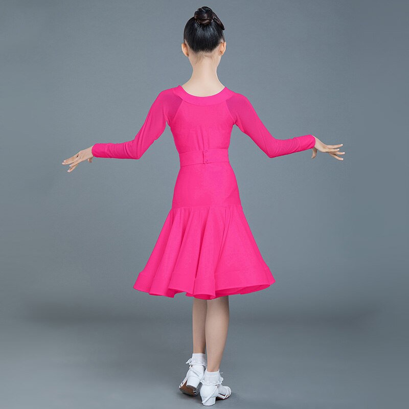 Robe de danse latine pour filles, tenue de salon, Costume de compétition, vêtements de danse pour enfants SL2328,