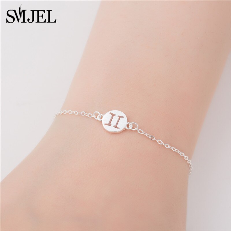SMJEL Personalize 12 Constellation Zodiac Sign Bracelets for Women Girl Cancer Leo Virgo Libra Women Men Jewelry pulsera mujer: SL053 Gemini