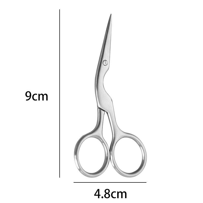 Tijeras de manicura para cutículas de uñas, herramientas de maquillaje, costura a medida, cuidado de cejas, nariz, Barba, Accesorios de belleza para la salud, 1 ud.: Silver