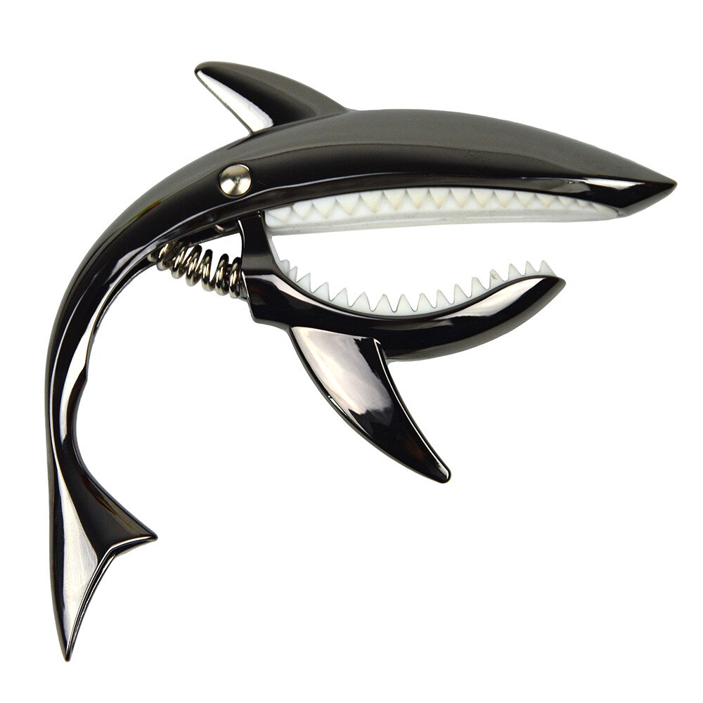 Shark Guitar Capo Funny Zin Alloy Quick Change Clamp for Acoustic Electric Guitarra Bass guitar bridge guitar strings: B
