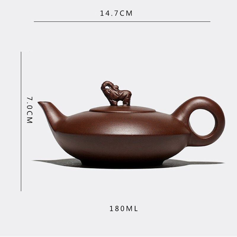 High Grade 200 Ml Paarse Klei Theepot, Collectie Art Handgemaakte Yixing Zisha Olifant Deksel Aardewerk Filter Infuser Keramische: Default Title