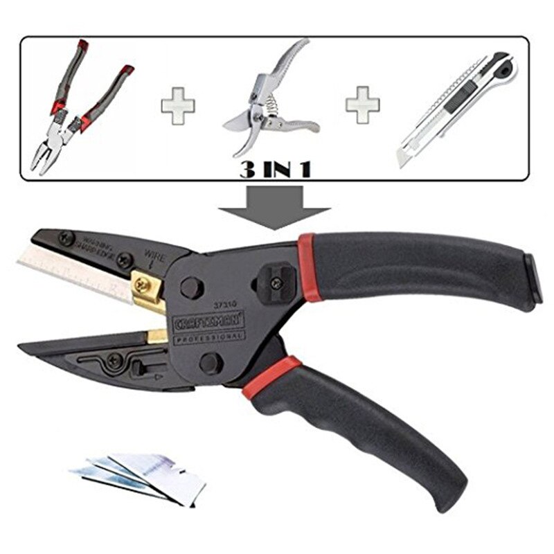 Stripping Scissor Cutting Hand Tools Pliers Cutter Multi Tool Stainless Steel 3 in 1 Portable Cutting Tool