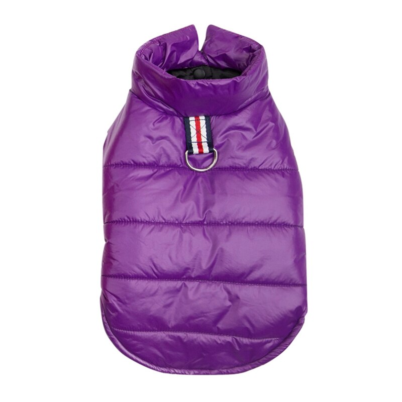 Pet Dog Clothes Winter Coat Jacket Puppy Pug French Bulldog Clothing Poodle Schnauzer Pet Costume Winter Dog Vest Outfit: Purple  / XXL
