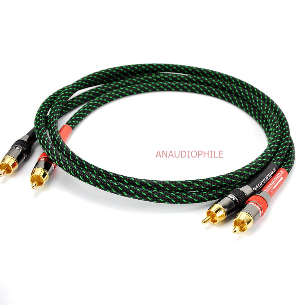 HiFi RCA Audio Cable HiFi RCA Male To Male RCA Interconnect Cable For Preamp Amplifier DAC CD Player RCA Phono Cable